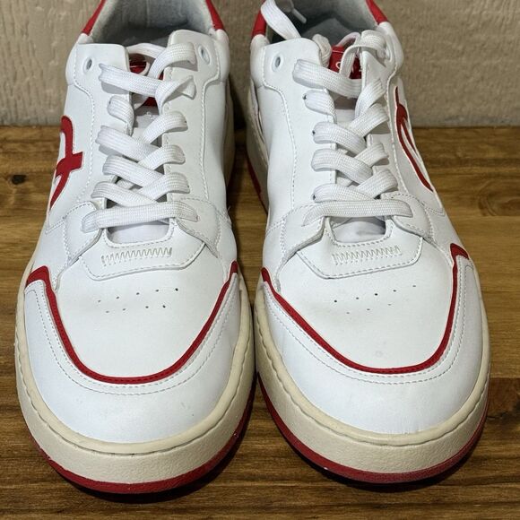 Løci Men's Red White Leather Low Top‎ Sneakers Size 47 US 13 LOCI - Picture 6 of 9